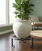 2 Pack Iron Plant Stand Low Profile,13 Inch Diameter Wide Round Metal Flower Stand for Indoor Outdoor Large Plants, Short Heavy Duty Display Holder for Wide Pots, Patio Garden Home Decor,Rustproof Matte Black(2 Pack 13 Diameter 5 inches Tall Black) - Image 5