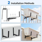 Halatool Window Box Brackets Outdoor, 4Pack Adjustable Planter Box Brackets - Image 7