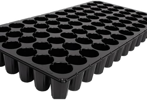 SUNPACK 21" x 11" Heavy Duty 72-Cell Circular Insert Tray, Black, 2.5" (Pack of 10) - Ideal for Greenhouses or Indoor Gardening - Holds Up to 72 Different Seeds - Image 5