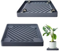 REDHUGO 2PCS Square Plant Caddy with Hidden Wheels, Heavy Duty Rolling Plant Stand Caddy with Wheels, Pot Base for Indoor Outdoor, Gray, 13 inches by REDHUGO