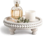EOSAHR Beaded Wood Riser, Rustic Pedestal Stand for Kitchen Sink, Whitewash by EOSAHR