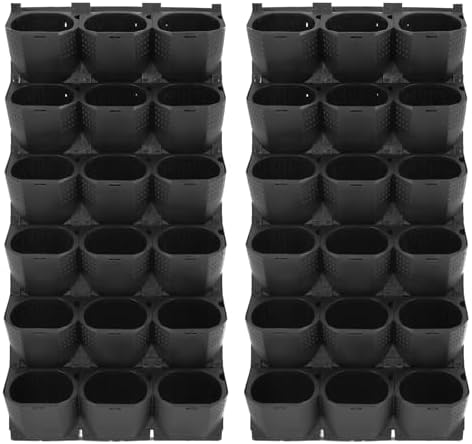 Wall Mounted Wall Planter, 36 Pockets Hanging Wall Planter (Black) by GMSLuu