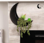 Wall Planter - Window Planter - 14Pcs Artificial Succulents - Hanging Moon Planter - Boho Hanging Planters for Indoor Plants, Air Plant, Cactus, Faux, Unique Gifts for Women, Birthdays, Plant Lovers - Image 7