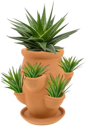 FAVOMOTO Strawberry Tower Planter Lightweight Terracotta Pot for Succulents Orchids Decorative Plants Vertical Planter for Gardening for Balconies by FAVOMOTO