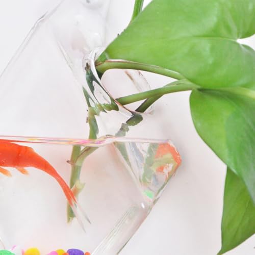 4 Pcs Creative Rhombus Glass Vase Wall Hanging - Image 4