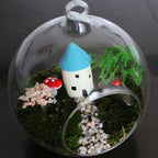 Borosilicate Hanging Glass Ball Vase with Flat Base 6 Pcs 100mm High - Image 5