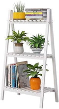LUSTAR Bamboo Ladder Plant Stand Foldable Organizer Flower Display Shelf Rack Multifunction Ladder Shelf for Home Garden Balcony by LUSTAR