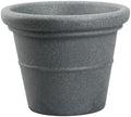 The HC Companies 42 Inch Terrazzo Extra Large Round Planter - Rolled Rim Weather Resistant Decorative Plastic Plant Pot with Drainage for Indoor Outdoor Use, Granite by TheHCCompanies