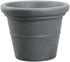 The HC Companies 42 Inch Terrazzo Extra Large Round Planter - Rolled Rim Weather Resistant Decorative Plastic Plant Pot with Drainage for Indoor Outdoor Use, Granite by TheHCCompanies