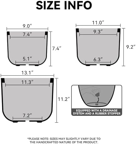 Kante Accent Round Capsule Charcoal Concrete Planter 11" Dia, Outdoor - Image 2