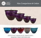 The HC Companies Pizzazz Round Planter Pot, 16 Inch, Foggy Gray, 2-Pack - Image 6