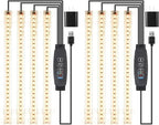 8.6'' LED Plant Growing Light Strips, Full Spectrum 3500K Grow Light for Indoor Plants with 3/9/12H Timer, 10 Dimmable Levels for Seedling Succulent and Plant Shelf, 4 Head 2 Pack by RWNTAO