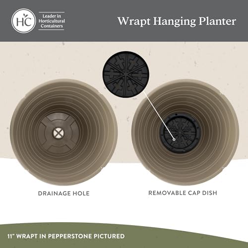 The HC Companies Wrapt Hanging Planters - Lightweight Plant Pot Hanger for Hanging Plants, Vegetables & Herbs - Outdoor & Indoor Hanging Basket for Plants (13" Black, Pack of 1) - Image 3