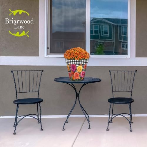 Briarwood Lane Fall Planter 11.75 x 11 x 11 Checkered Mums Medium - Image 3