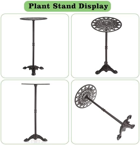 OwnMy Cast Iron Tall Plant Stand Indoor Single Metal Plant Stand Heavy Duty - Image 5