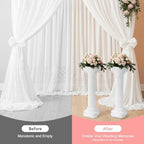 2PCS Columns and Pillars, Wedding Roman Column Wedding Landscaping Plastic Roman Pillar Artistic Roman Column Statue Party Flowerpot Holder for Wedding Event Party Decor (2Pcs Ornate Column) - Image 5