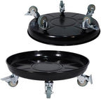 16" 2-Pack Metal Plant Caddy with Wheels, Heavy Duty Caddiq Series Rolling Plant Stand with Rubber Coated Casters & Pedal Brakes, Reinforced M10 Welding, Indoor Outdoor Pot Dolly by fairiland