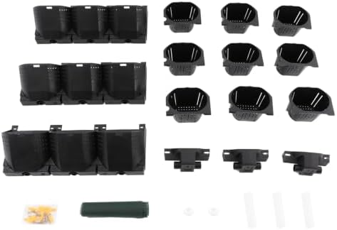9 Pockets Greenstalk Vertical Planter, Wall Mounted Vertical Planter(Black) - Image 7