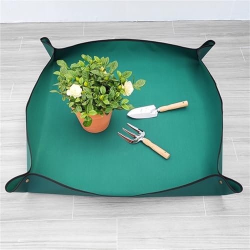 Oxford Cloth Planting Mat 50-150cm Gardening Potting Pad Foldable Garden Plant Flower Pot Transplanting Waterproof Mats for Indoor Plant Repotting(Green 100x150cm) - Image 5