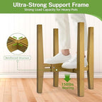 iDavosic.ly Adjustable Bamboo Plant Stand 2 Pack, Fits 8-12 Inch Pot, Brown - Image 3