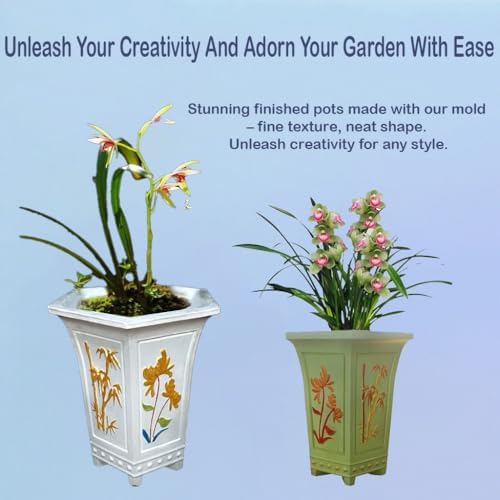 Hexagonal Cement Flower Pot Molds, Concrete Planter Moulds for DIY Garden Lover (22CM) - Image 6