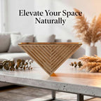 Triangle Wall Planter for Dry Plants, Hollow-Out Geometric Wooden Wall Decor, Natural Wood Display Shelf for Flower Arrangements, Creative Home Accent for Living Room, Entryway, Balcony - Image 5