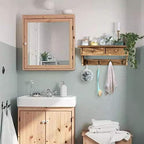 Emfogo Coat Hooks Mounted, Rustic Wood Coat Rack Mount Shelf with Hooks, Farmhouse Coat Rack with Shelf & Coat Hook for Entryway, Mudroom, Bedroom, Kitchen, Bathroom (Brown) - Image 4