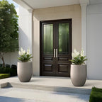 Kante 21.7" H Stone Gray Concrete Tall Planter, Large Decorative Garden Pot with Drainage Hole and Rubber Plug for Outdoor Indoor Plants, Modern Round Style for Home and Garden - Image 4