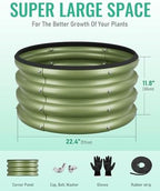 ZXZYHFTY Round Raised Garden Bed Set, 2 Pack, 2 x 2 x 1 Ft, Green - Image 4