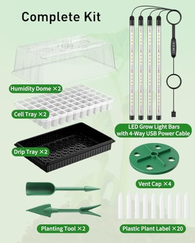 Pawfly 2 Pack Seed Starter Kit, 120 Cells, Seed Starter Trays - Image 2