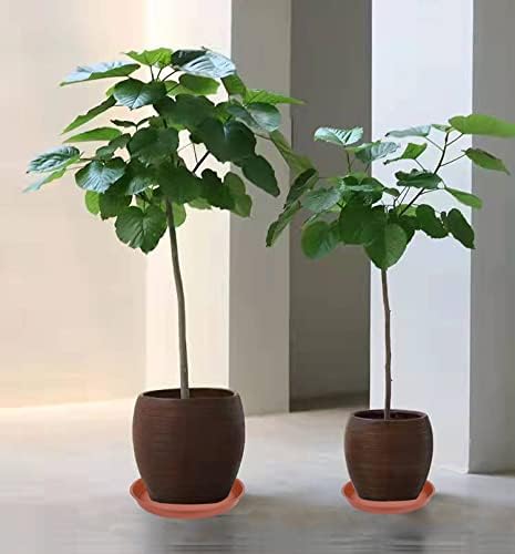 4 Pack Plant Saucer, 13 14 16 18 inch Heavy Duty Plastic Plant Saucer Round, Plant Tray for Pots, Flower Plant Saucers for Indoors, Plant Trays for Planter 12-15" (14 inch, Terracotta) - Image 3