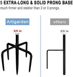 Artigarden Outdoor Shepherd Hooks 108 inch Tall for Bird Feeder (2 Packs), Adjustable Metal Garden Poles for Hanging Plants Solar Light Lantern, Bright Black - Image 4
