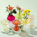 Mushroom Propagation Vase for Indoor Plants, Set of 6 Glass Colored Plant Propagation Stations for Plant Lovers, Mini Hydroponic Pots for Plant Lovers Women Girls by RECROQUOStore