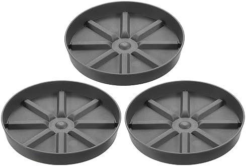 PATIKIL Plant Pot Saucers 10.5 Inch, 3 Pack Plastic Round Plant Pot Thicker Flower Drip Tray for Indoor Outdoor, Gray by PATIKIL