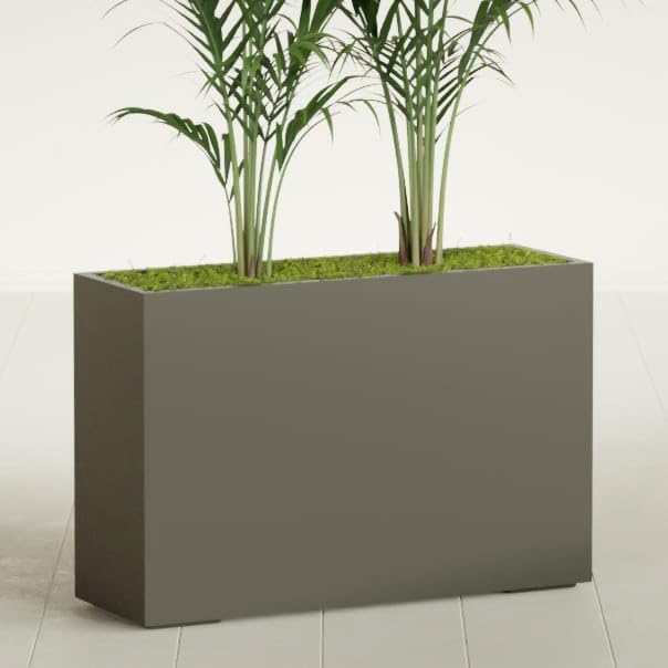 Greenline Alice Tall Rectangular Fiberglass Planter, Outdoor Planter Box - Image 2