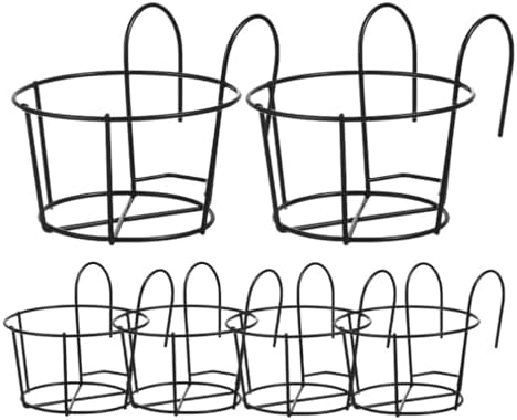 Toddmomy 6pcs Wall Planter Brackets Metal Flower Box Hangers for Balcony Easy to Install Planter Iron Stands for Indoor and Outdoor Use for Hanging Plants and Decorations - Image 2
