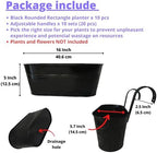 LaLaGreen Outdoor Rail Planter (16 in, 10 Pack) Black Metal Hanging Pots - Image 2