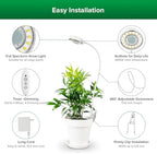 SANSI Grow Lights for Indoor Plants, Pot Clip-On Plant Lights, 10W 2-Pack - Image 3