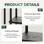 Bamworld Black Plant Stand Indoor Corner Plant Shelf for Multiple Plants - Image 6