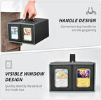 Commander Deck Box for MTG, Trading Card Storage Box Holds 400+ Double-Sleeved Cards, 5 IN 1 Removable Card Case with Dice Tray, Display Window with Magnetic Card Holders for TCG/CCG (Black Grey) - Image 5