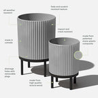 Veradek Demi Series Raised Duo Planters - Set of 2 Planters with Stands - Image 2