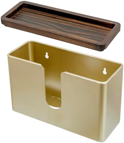 MyGift Gold Wall Mounted Paper Towel Holder, Folded Towel Dispenser - Image 4