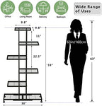 Twhep 6 Tier 12 Pots Black Metal Plant Stand Indoor Patio Balcony - Image 7