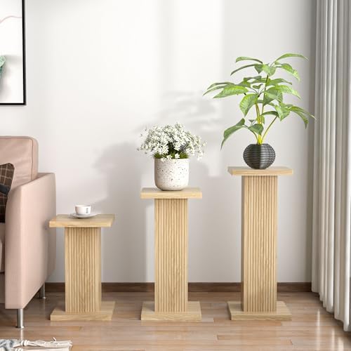 Tall Plant Stand for Indoor,set of 3 Corner Plant Stand for Multiple Plants by Mxtxmy
