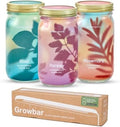 Modern Sprout Garden Jars + Smart Growbar Bundle- Basil, Rosemary & Parsley by ModernSprout