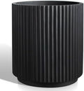 Heyzier Round Concrete Planter Outdoor Indoor, Large Cement Plant Pots for Flowers (Vertical Black, 12 inch) by Heyzier