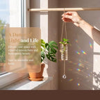 VICASKY 4pcs Spiral Glass Hanging Propagation Station with Suncatcher - Image 3