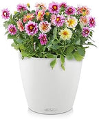 Lechuza Classico Color 43 White, Self-Watering Round Planter, D16.5 H15.7 in - Image 2