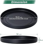 Phoenix Vine 14 Inch Plastic Plant Saucer Water Drip Tray, Heavy Sturdy Round Plant Drainage Tray for Indoors Outdoor, Matte Black, 21-TY-14B-1 - Image 2
