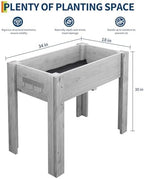 IDEALHOUSE 34"x18"x30" Elevated Wood Raised Garden Bed Planter Box - Image 7